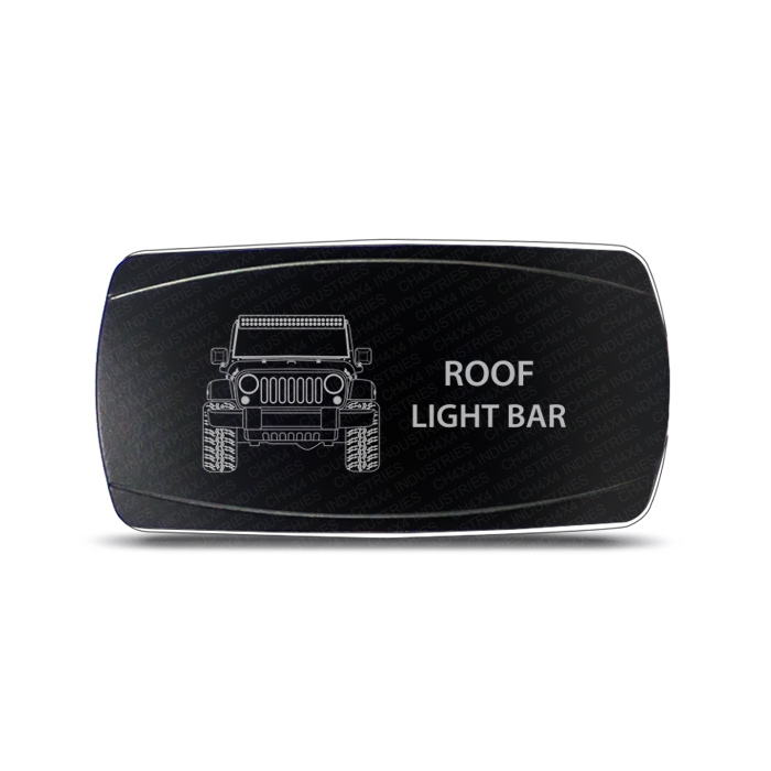 Rocker Switch Jeep Wrangler JK Roof Light Bar Symbol - Horizontal
