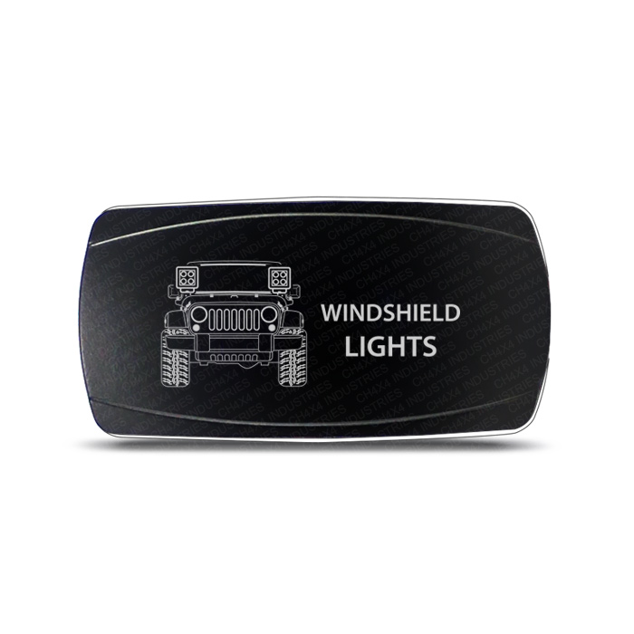Rocker Switch Jeep Wrangler JK Windshield Lights Symbol - Horizontal